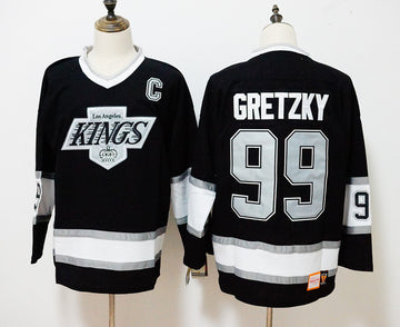 Wayne Gretzky Los Angeles Kings black Throwback jersey