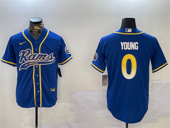 Byron Young Los Angeles Rams royal jersey