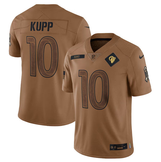 Los Angeles Rams #10 Cooper Kupp 2023 Brown Salute To Service Jersey