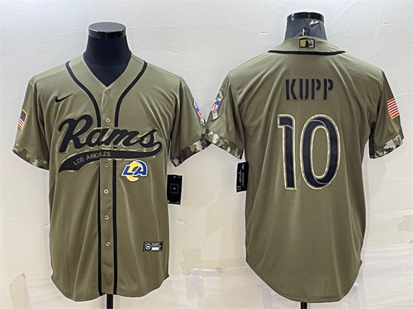 Cooper Kupp Los Angeles Rams olive Salute To Service jersey