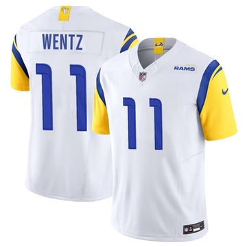 Carson Wentz Los Angeles Rams white FUSE jersey