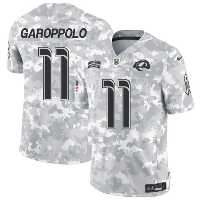 Jimmy Garoppolo Arctic Los Angeles Rams camo Salute To Service jersey