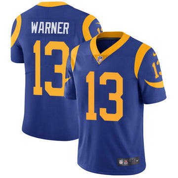 Kurt Warner Los Angeles Rams royal jersey