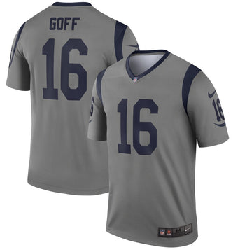 Jared Goff Los Angeles Rams gray Inverted Legend jersey