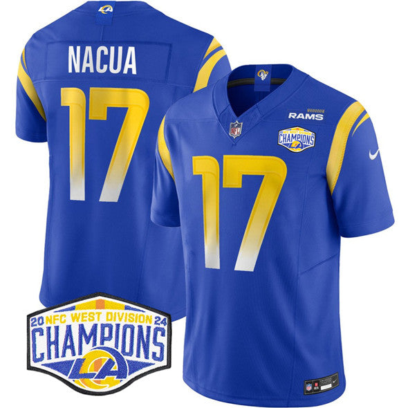 Puka Nacua Los Angeles Rams blue FUSE jersey