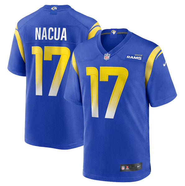 Puka Nacua Los Angeles Rams blue Game jersey