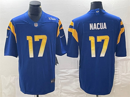 Los Angeles Rams #17 Puka Nacua Blue Jersey