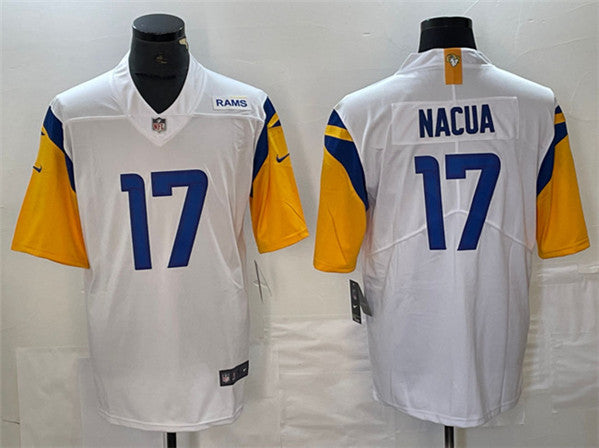 Puka Nacua Los Angeles Rams white jersey