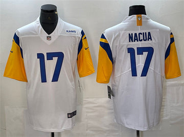 Puka Nacua Los Angeles Rams white jersey