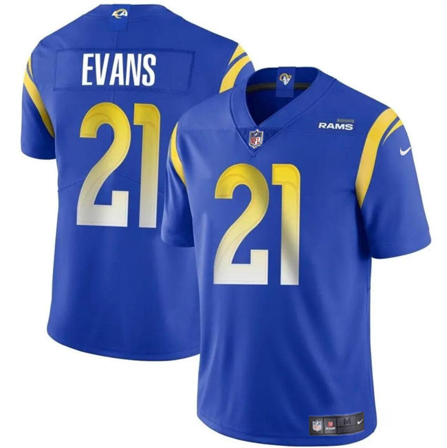 Los Angeles Rams #21 Zach Evans Blue 2024 Jersey