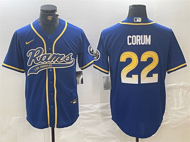 Blake Corum Los Angeles Rams royal jersey