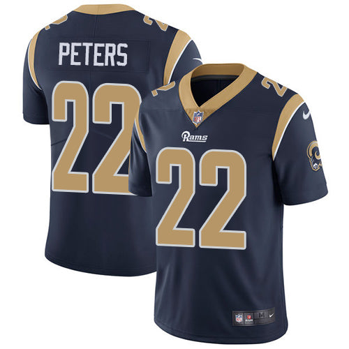 Marcus Peters Los Angeles Rams navy jersey