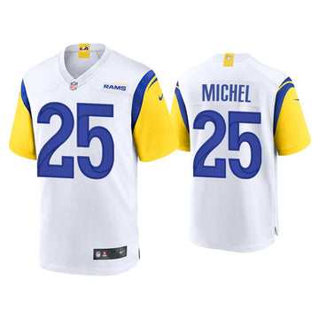 Sony Michel Los Angeles Rams white jersey