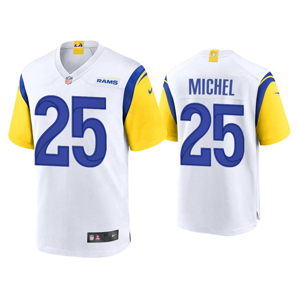 Sony Michel Los Angeles Rams white jersey