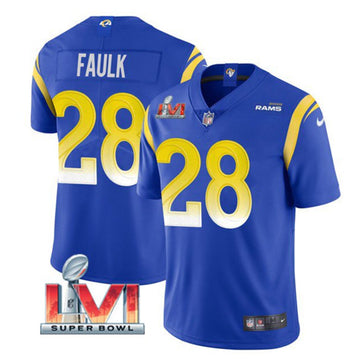Marshall Faulk Los Angeles Rams royal jersey