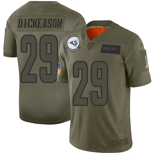 Eric Dickerson Los Angeles Rams camo Salute To Service jersey