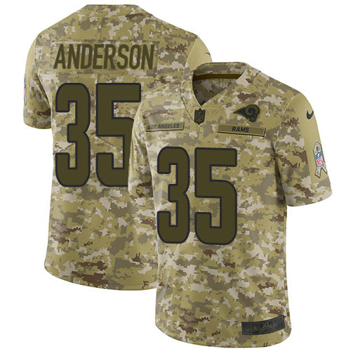 CJ Anderson Los Angeles Rams camo Salute To Service jersey