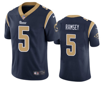 Jalen Ramsey Los Angeles Rams navy jersey