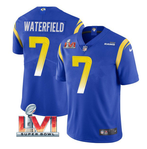 Bob Waterfield Los Angeles Rams royal jersey