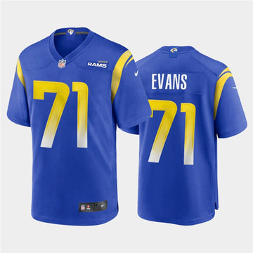 Bobby Evans Los Angeles Rams royal jersey