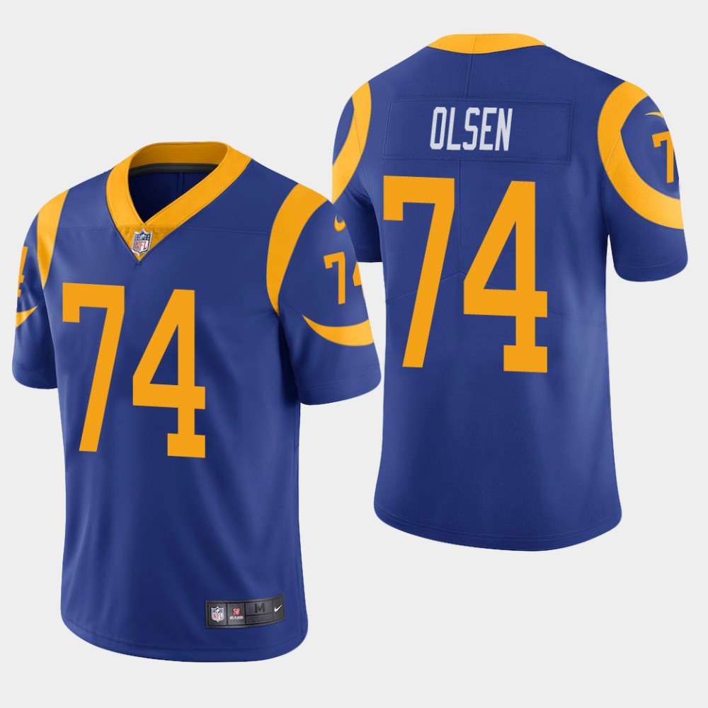 Merlin Olsen Los Angeles Rams blue jersey