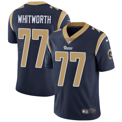 Andrew Whitworth Los Angeles Rams navy jersey