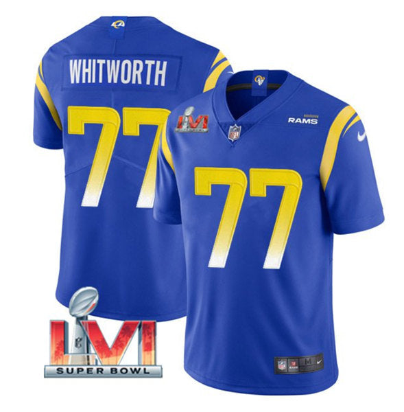 Andrew Whitworth Los Angeles Rams royal jersey