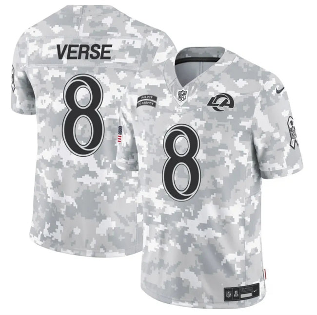 Jared Verse Arctic Los Angeles Rams camo Salute To Service jersey
