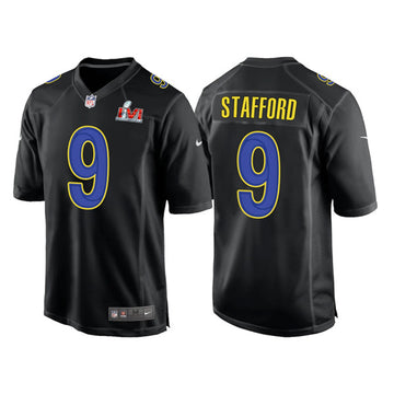 Matthew Stafford Los Angeles Rams black Game jersey