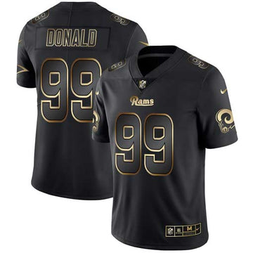 Aaron Donald Los Angeles Rams black jersey