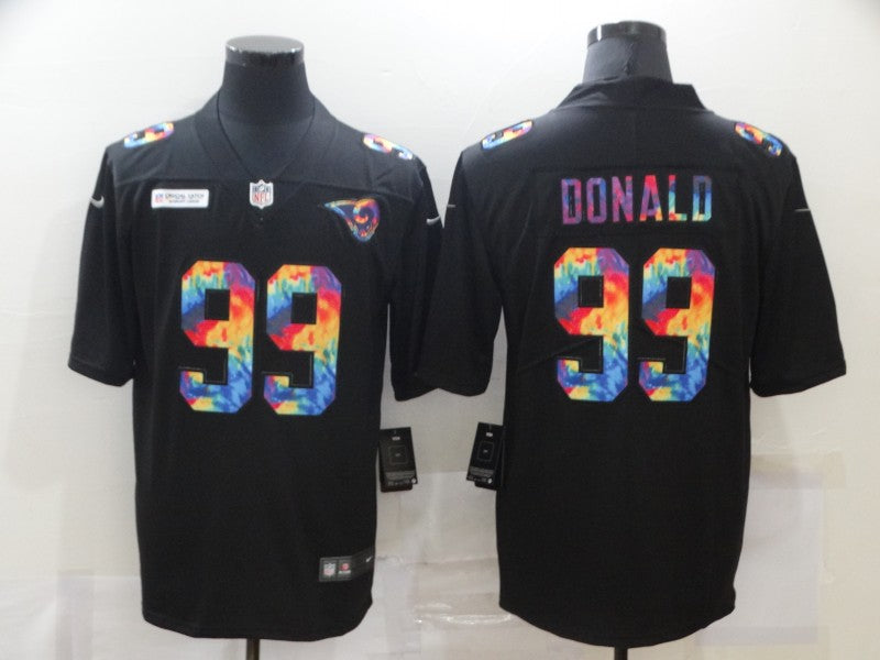 Aaron Donald Los Angeles Rams black jersey