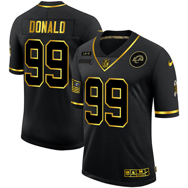 Aaron Donald Los Angeles Rams black-gold Salute To Service jersey