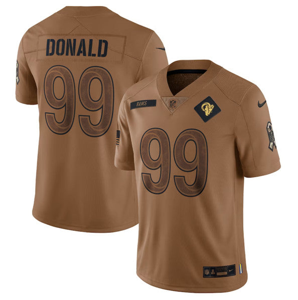 Aaron Donald Los Angeles Rams brown Salute To Service jersey