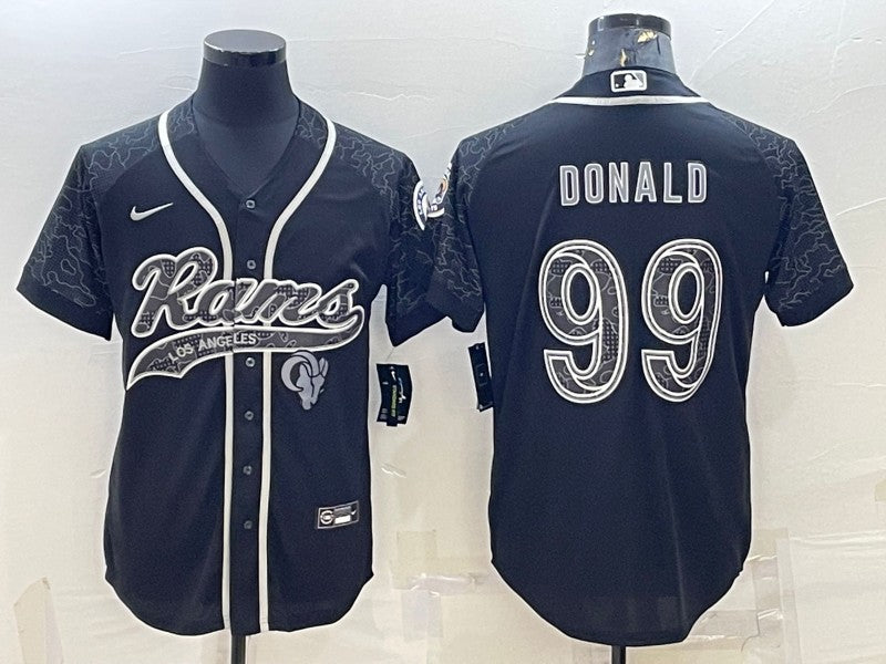 Aaron Donald Los Angeles Rams black jersey