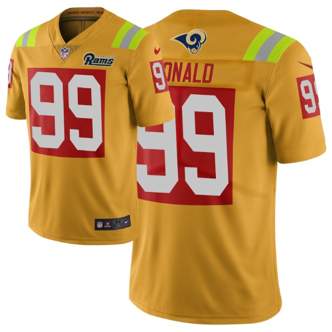 Aaron Donald Los Angeles Rams gold City Edition jersey