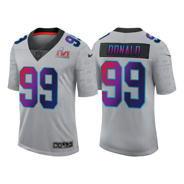 Aaron Donald Los Angeles Rams gray jersey