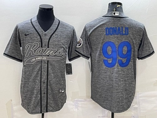 Aaron Donald Los Angeles Rams gray jersey