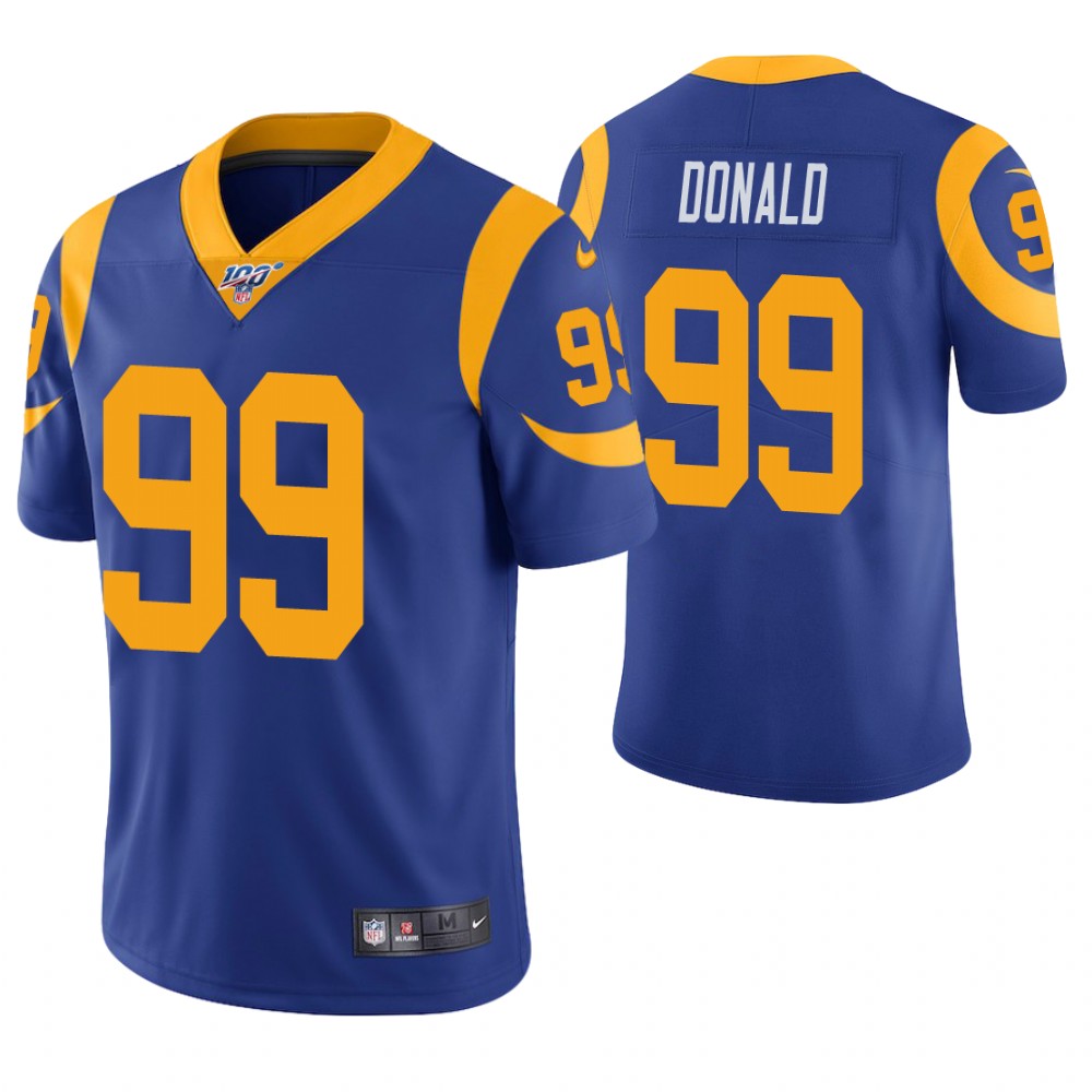 Aaron Donald Los Angeles Rams royal jersey
