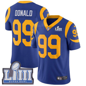 Aaron Donald Los Angeles Rams royal jersey