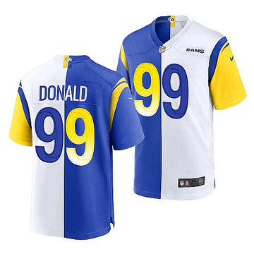 Aaron Donald Los Angeles Rams royal-white Split jersey