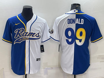 Aaron Donald Los Angeles Rams royal-white Split jersey