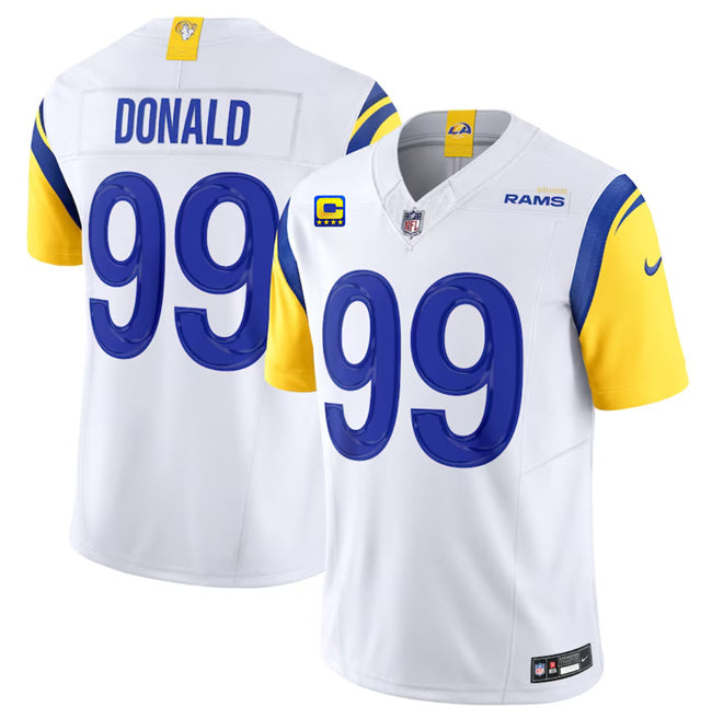 Aaron Donald Los Angeles Rams white FUSE jersey