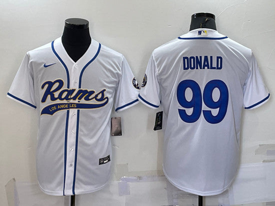 Aaron Donald Los Angeles Rams white jersey