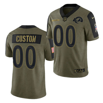 Los Angeles Rams olive Salute To Service jersey