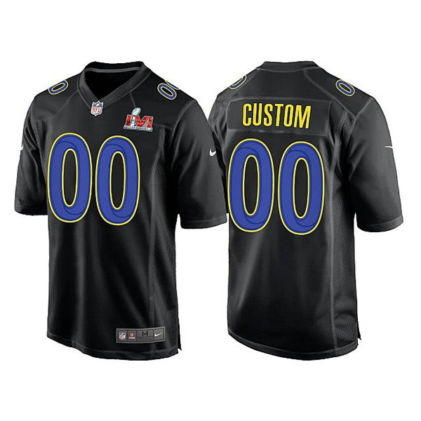 Custom Los Angeles Rams black Game jersey
