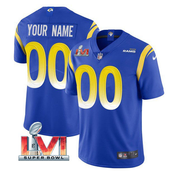 Custom Los Angeles Rams royal jersey