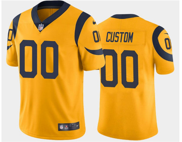 Custom Los Angeles Rams gold jersey