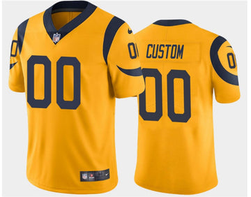 Custom Los Angeles Rams gold jersey