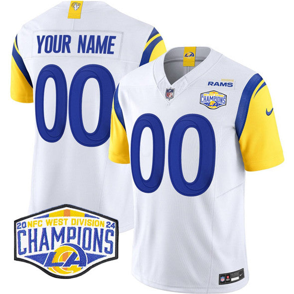 Custom Los Angeles Rams white FUSE jersey