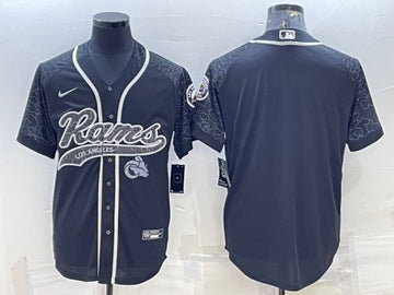 Custom Los Angeles Rams black jersey